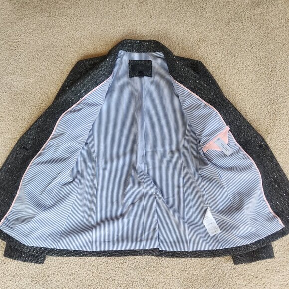 NWOT Sparkle Sequin Campbell Donegal Blazer Herringbone - Picture 8 of 12
